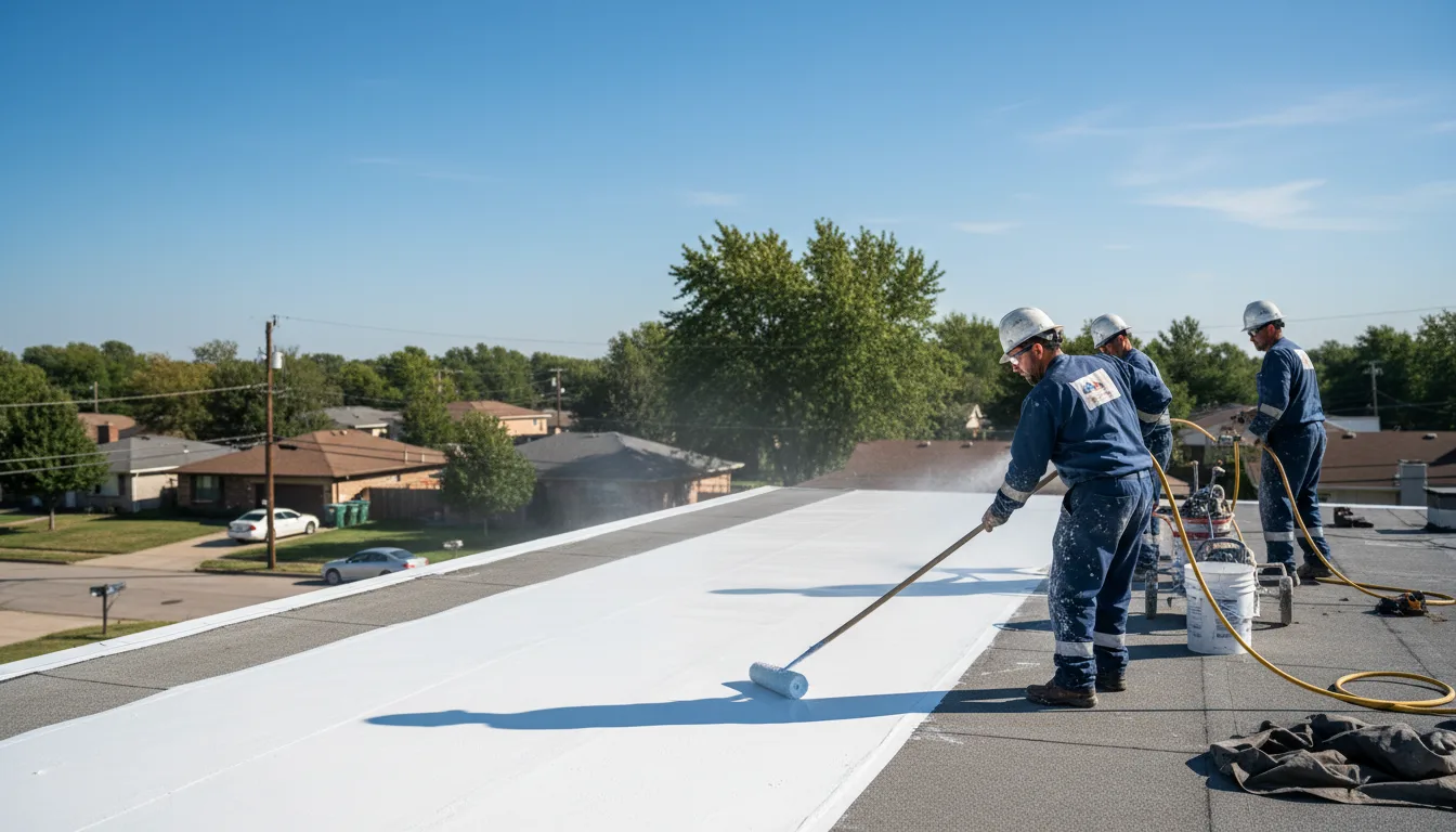 Commercial roof coating in Woodward, PA near me
